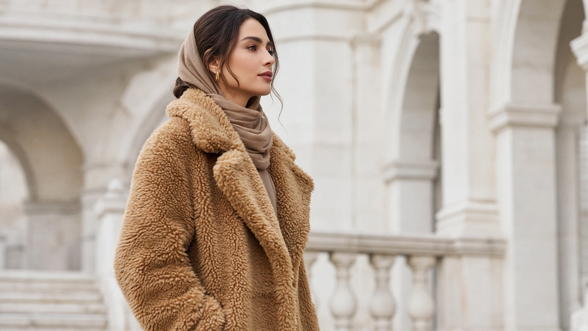 Double Breasted Lamb Fur Coat