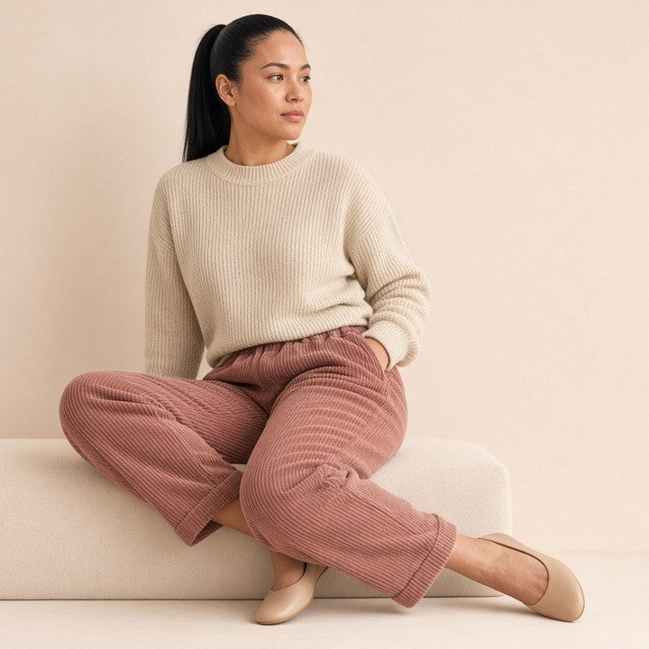 Women's Fleece-lined Thick Corduroy Pants, photo 14 of 15