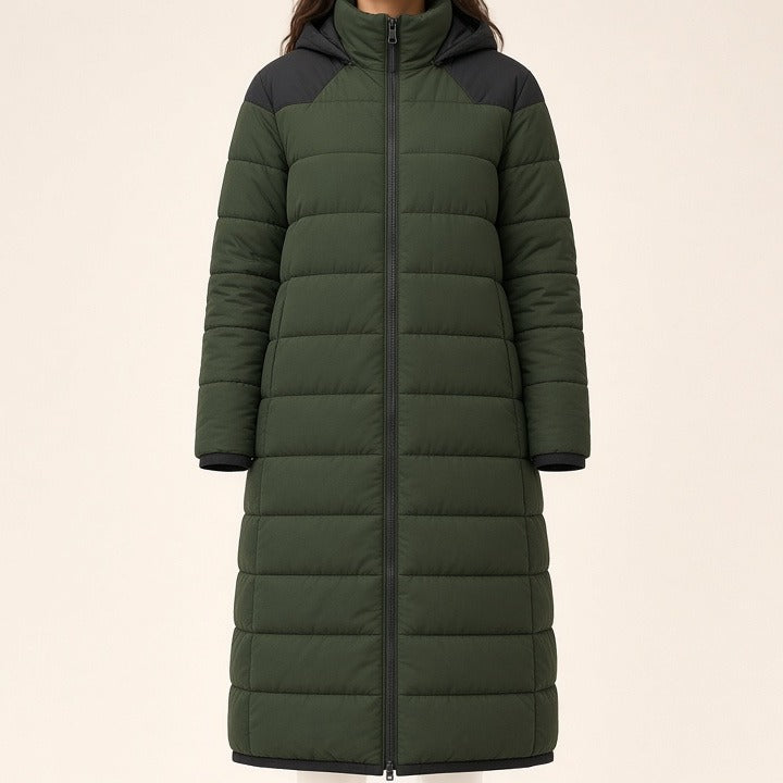Women's Long Two-way Cotton-padded Clothes Fleece Trench Coat