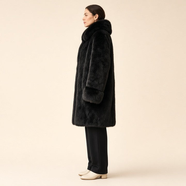 New Women's Long-Sleeved Fleece Coat
