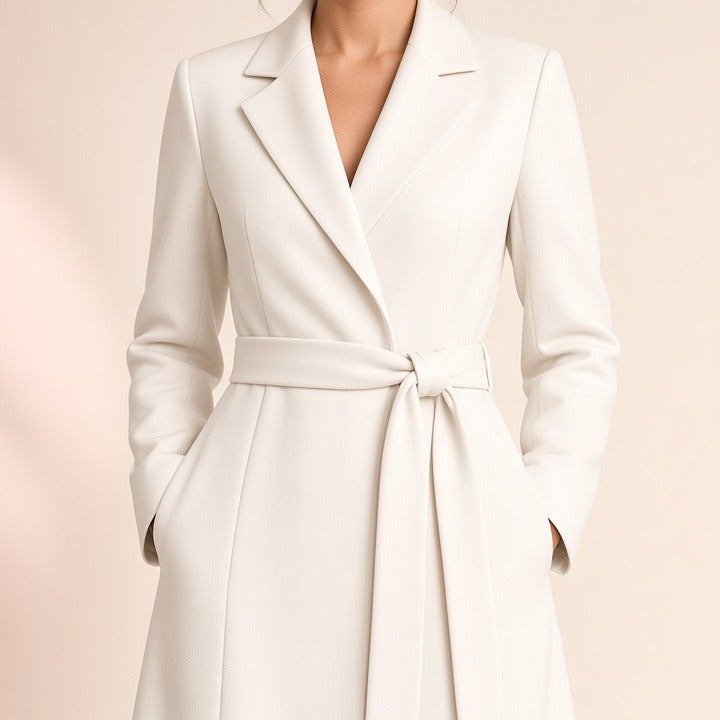 Office Lady Style Slimming Waist Trimming Coat Women's Top