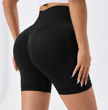 Hip Raise Fitness Pants Women's Seamless Knitted Belly Tight Pants