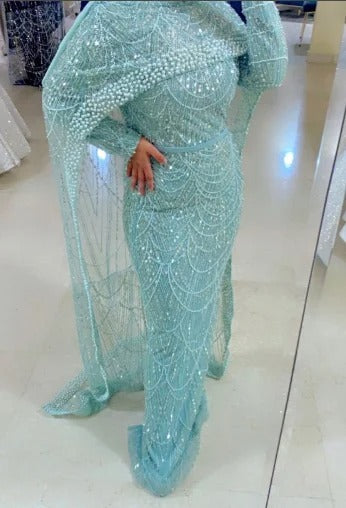 Pearl Light Luxury Trailing Dress Temperament Costume