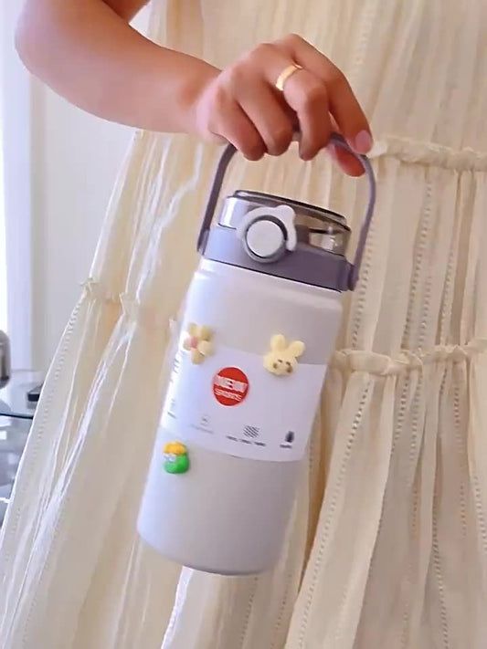 316 Stainless Steel Insulated Mug For Men And Women With Straw, Dual Purpose Drinking Cup, Large Capacity Portable Thermos