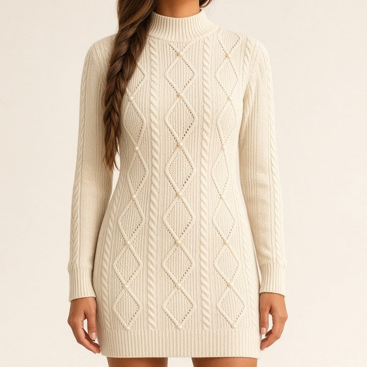 Long Dress Sweater Bead Sleeve Sheath, photo 11 of 11