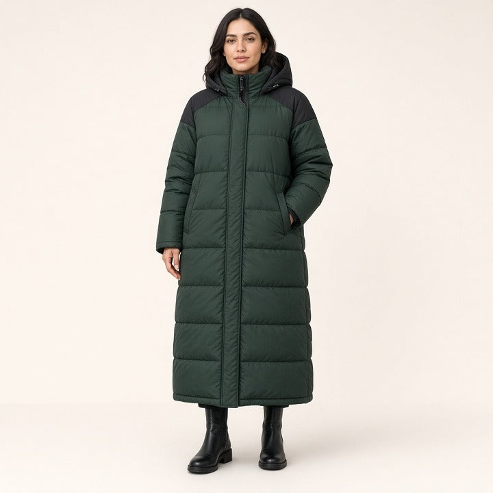 Women's Long Two-way Cotton-padded Clothes Fleece Trench Coat