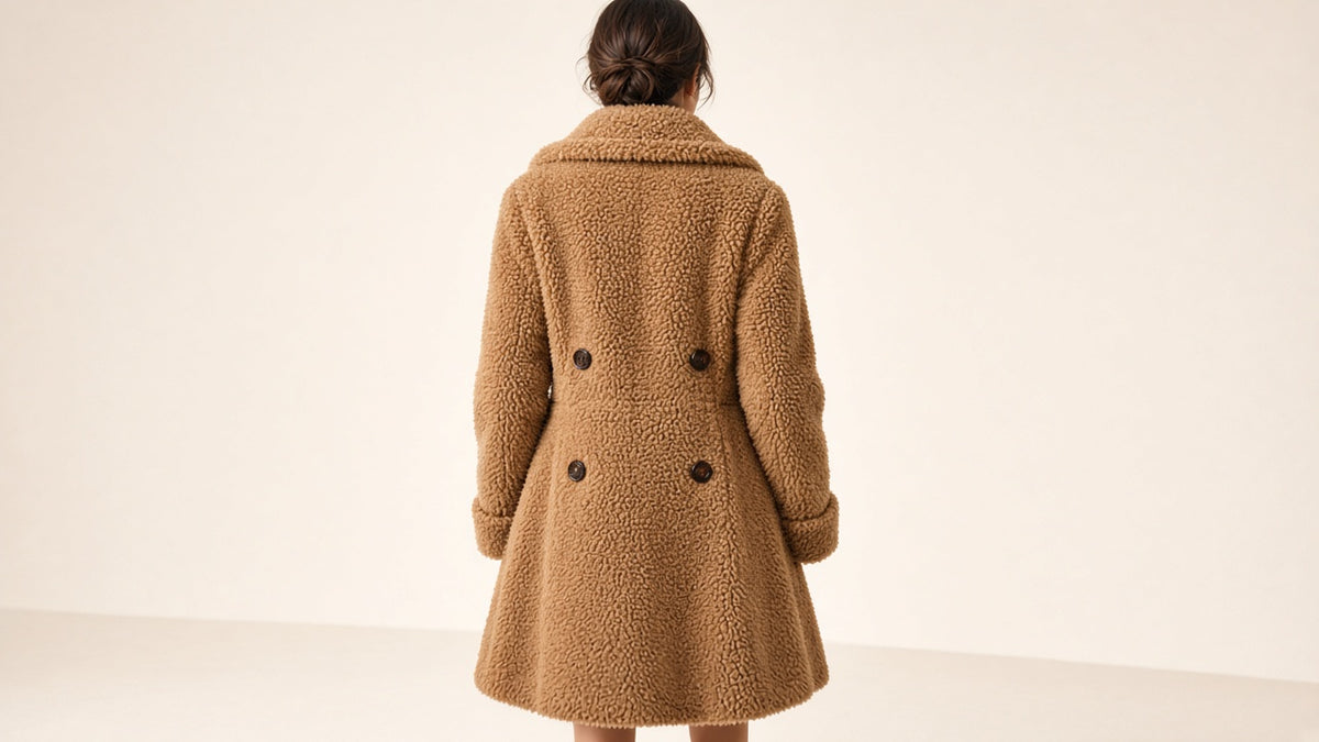 Double Breasted Lamb Fur Coat