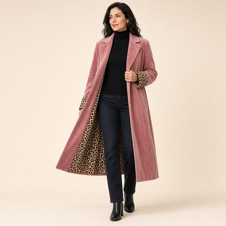 Patchwork Lace Gold Velvet Suit Long Coat Women's Wear