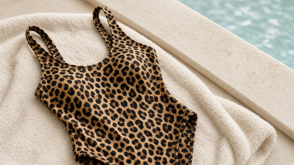 Leopard Print Cutout Drawstring One Piece Swimsuits For Women