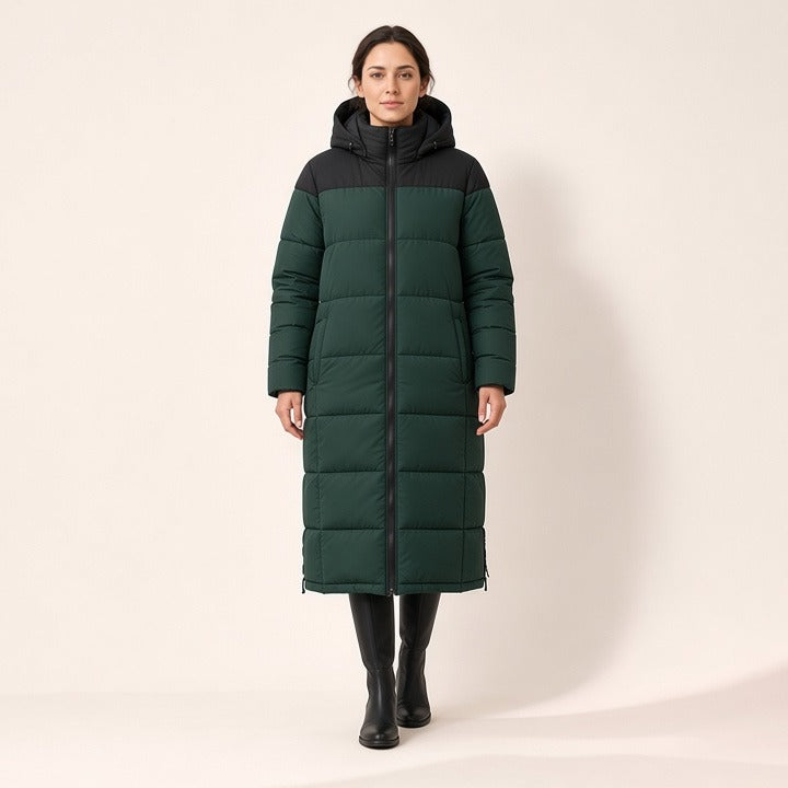 Women's Long Two-way Cotton-padded Clothes Fleece Trench Coat