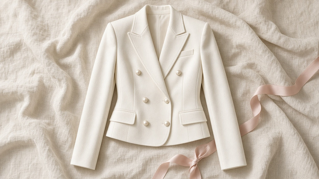 New High-end Double-breasted Cropped Blazer