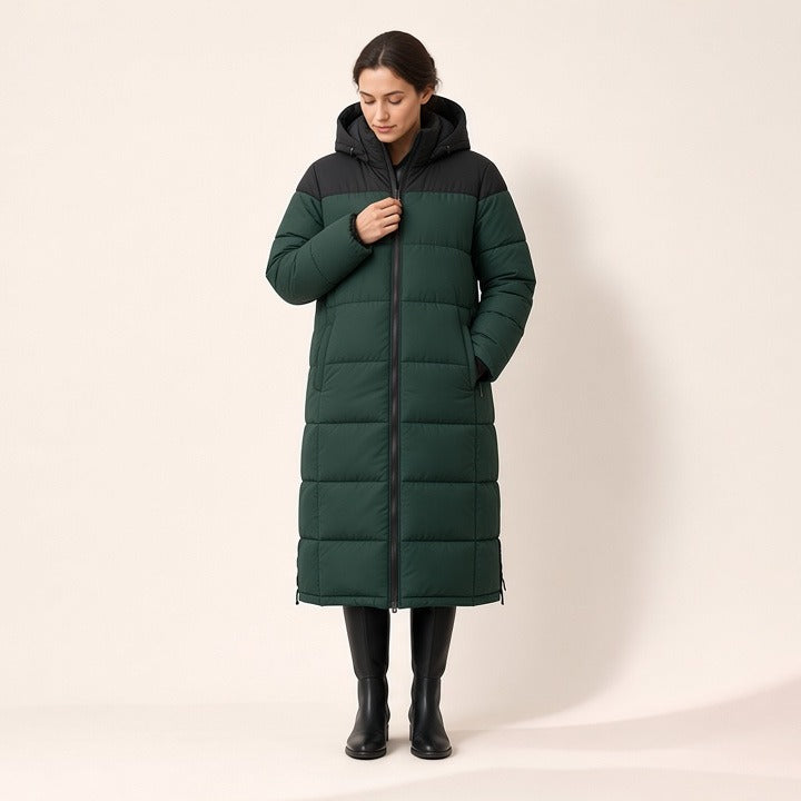 Women's Long Two-way Cotton-padded Clothes Fleece Trench Coat