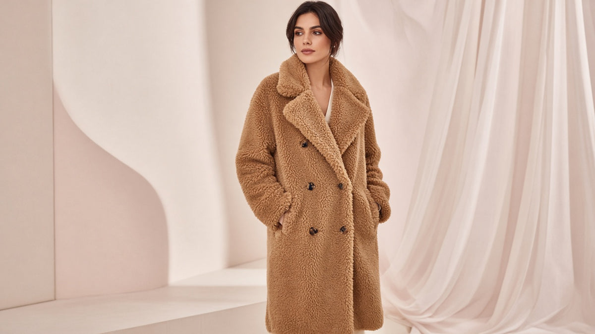 Double Breasted Lamb Fur Coat