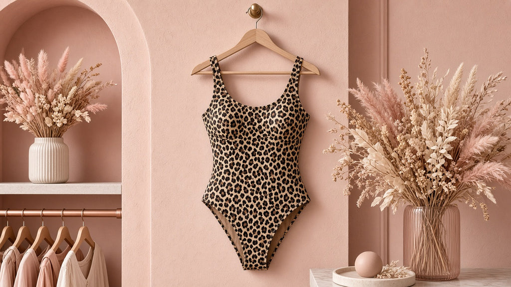 Leopard Print Cutout Drawstring One Piece Swimsuits For Women