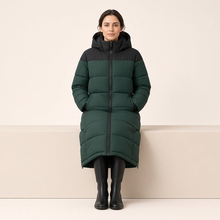 Women's Long Two-way Cotton-padded Clothes Fleece Trench Coat