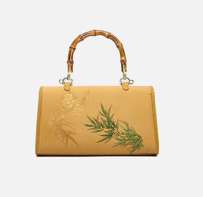 Silk Women's Cheongsam Chinese Style Bamboo Handbag Crossbody Small Bag