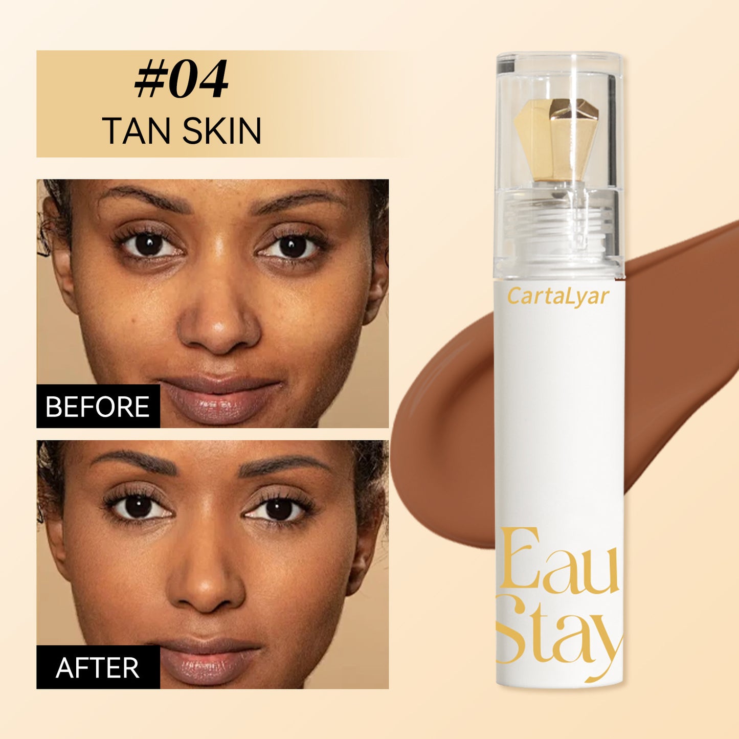 Liquid Concealer Long Lasting Waterproof Base Makeup Concealer With Scraper