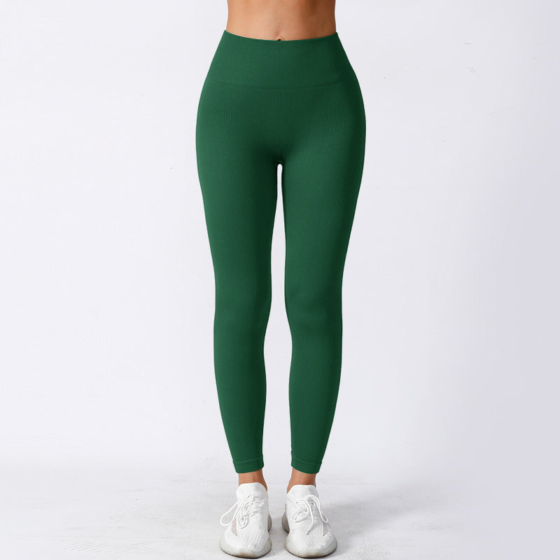 Women's Tight High Elastic Running Sports Thread High Waist Yoga Pants