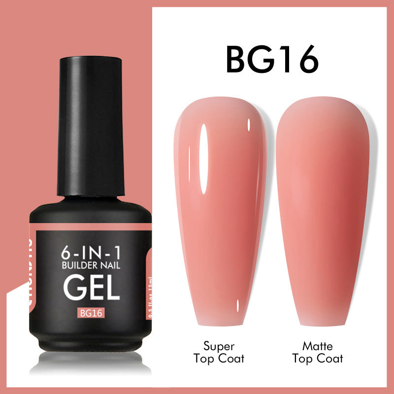 6 IN 1 Extension Gel 15ML Builder Nail Gel In A