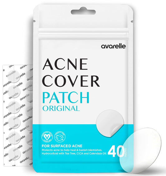 Acne Cover Patches, Eligible Hydrocolloid Pimple Patches for Face with Tea Tree Oil, Korean Skincare Zit Patches for Face | HSA Store Eligible Items | Vegan, Cruelty-Free