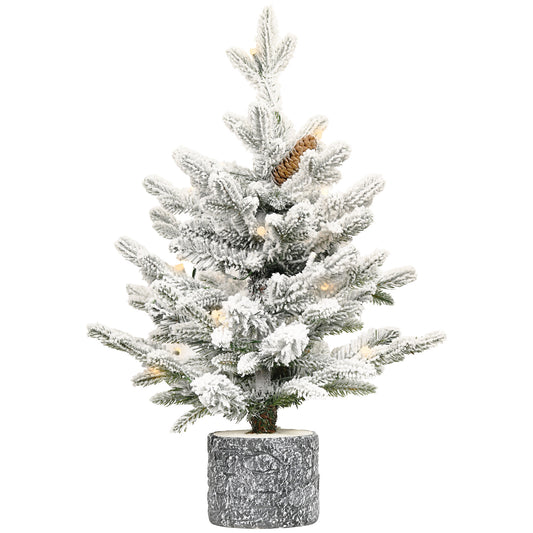 2,3,4,5,6ft PE PVC Decorated Flocking Basin Tree Artificial Christmas Tree