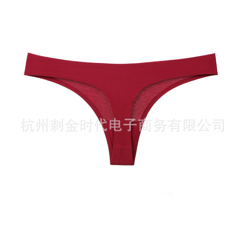 Amazon Europe and America ultra-thin seamless fitness quick-drying hip thong BIKINI one-piece sports underwear women