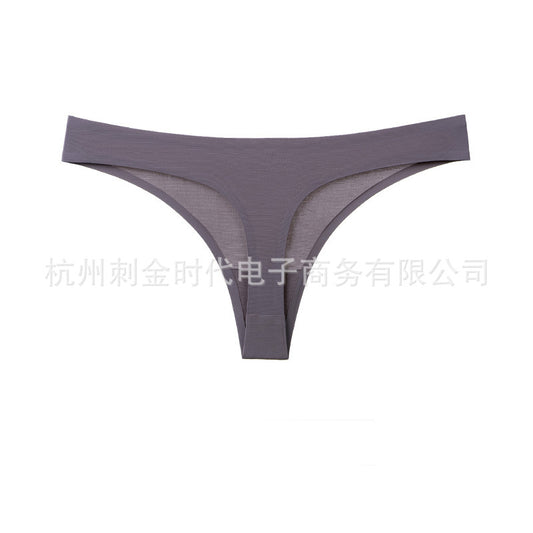 Amazon Europe and America ultra-thin seamless fitness quick-drying hip thong BIKINI one-piece sports underwear women