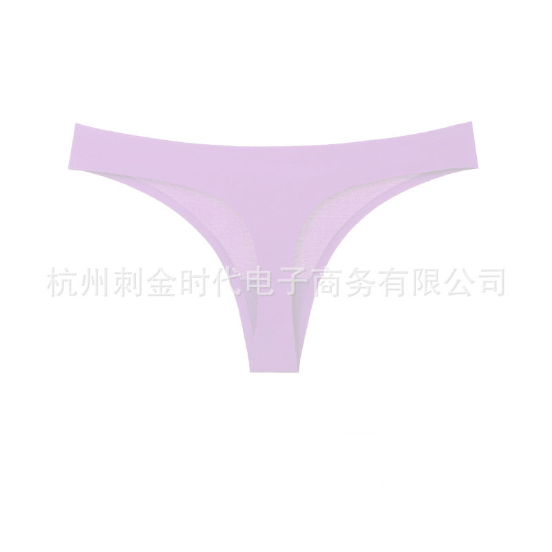 Amazon Europe and America ultra-thin seamless fitness quick-drying hip thong BIKINI one-piece sports underwear women