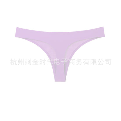 Amazon Europe and America ultra-thin seamless fitness quick-drying hip thong BIKINI one-piece sports underwear women