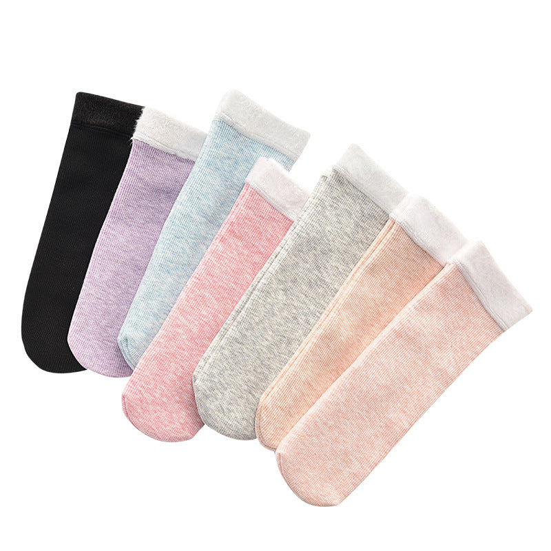 Thick candy color winter warm socks