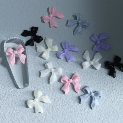 30 PCs Boxed Resin Bowknot Nail Ornament