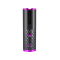 Rechargeable Automatic Hair Curling Iron in Black