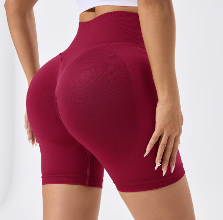 Hip Raise Fitness Pants Women's Seamless Knitted Belly Tight Pants