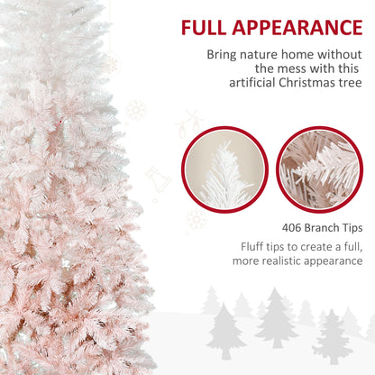 6' Tall Unlit Pencil Fir Artificial Christmas Tree with Realistic Branches and Base