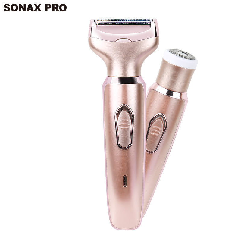 Cross-border private parts ladies shaver washable two-in-one hair removal device home full body TV hair removal hair removal device rechargeable