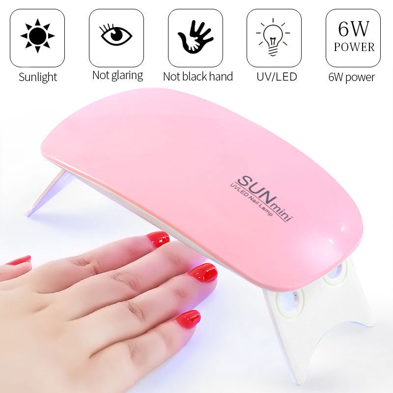 Nail art mouse light mini phototherapy machine nail polish glue dryer LED portable baking light therapy lamp wholesale