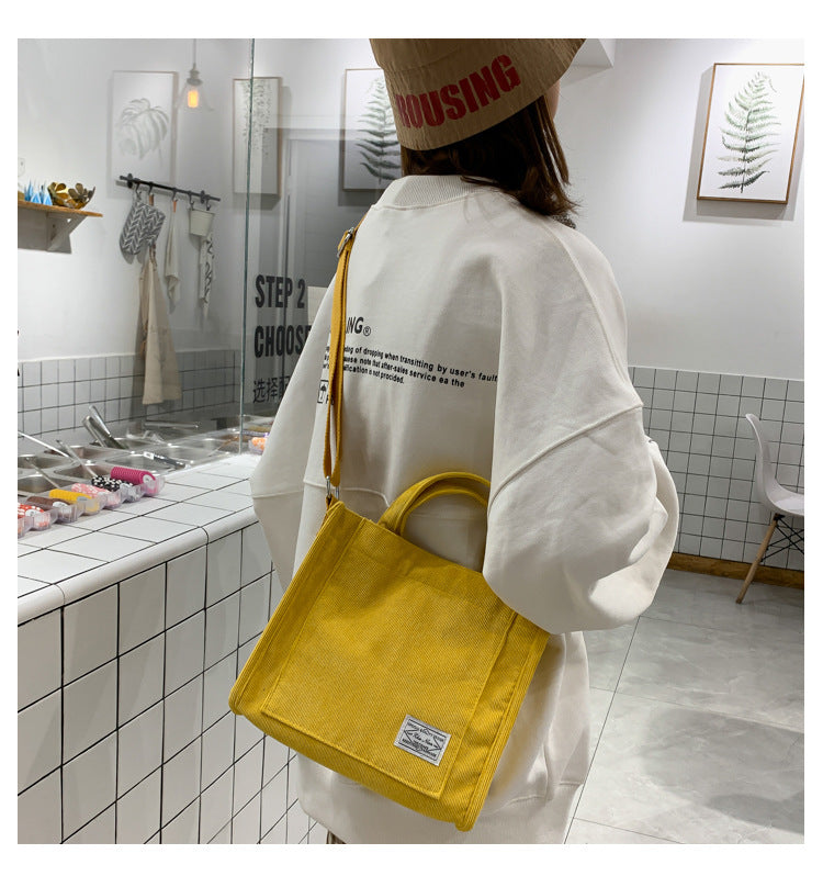 Women's bag Corduroy 2021 new small square bag Korea ins bag bag foreign trade trend handbag shoulder bag cross-border