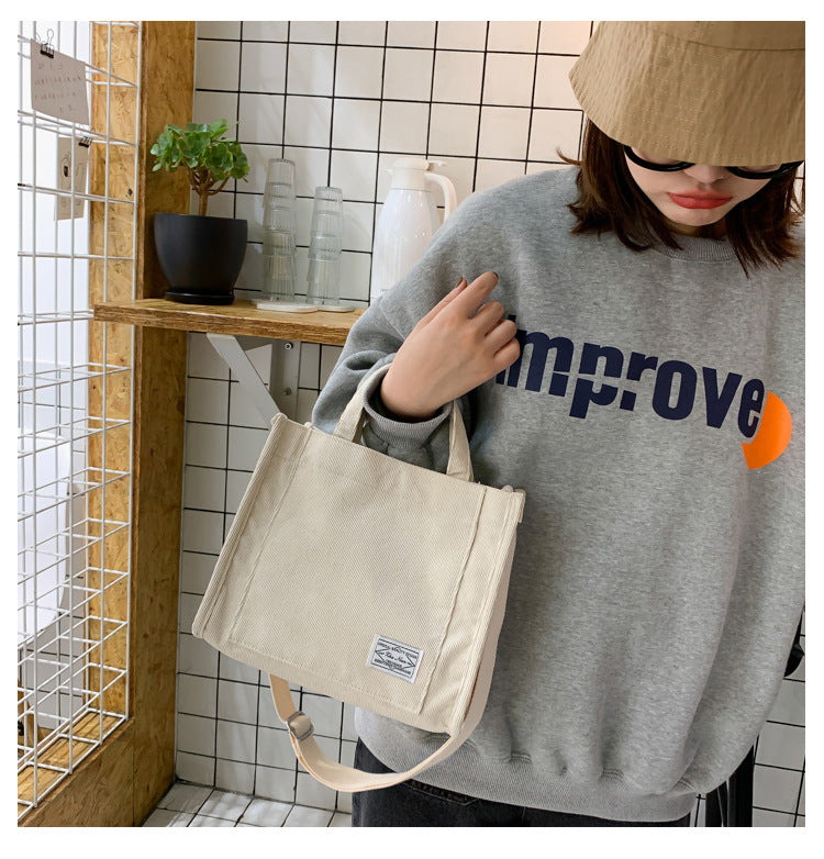 Women's bag Corduroy 2021 new small square bag Korea ins bag bag foreign trade trend handbag shoulder bag cross-border