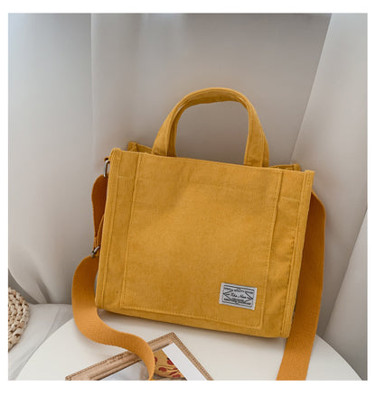 Women's bag Corduroy 2021 new small square bag Korea ins bag bag foreign trade trend handbag shoulder bag cross-border