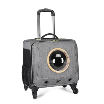 Manufacturers wholesale 18-inch universal wheel portable pet travel case, universal pet case for cats and dogs, pet trolley case