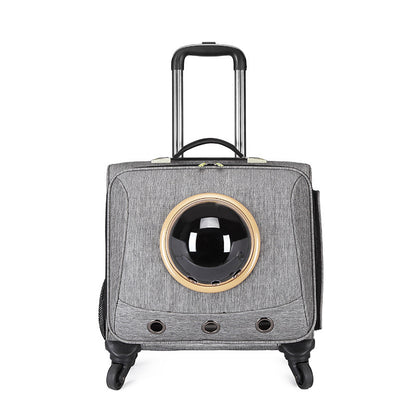 Manufacturers wholesale 18-inch universal wheel portable pet travel case, universal pet case for cats and dogs, pet trolley case