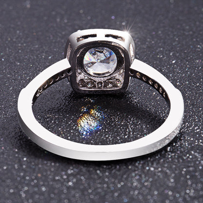 Luxury Silver Engagement Ring