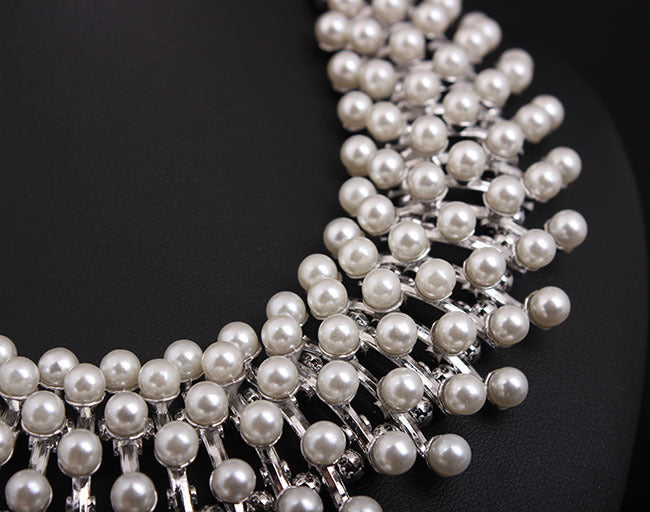 Temperament Pearl Short Collarbone Necklace Exaggerated Women Matching Accessories Wholesale