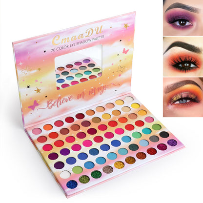 70 Colors Matte  Glitter Metal Waterproof Eyeshadow Palette