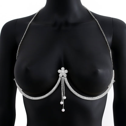 Diamond Tassel Chest Necklace Accessories Body Chains