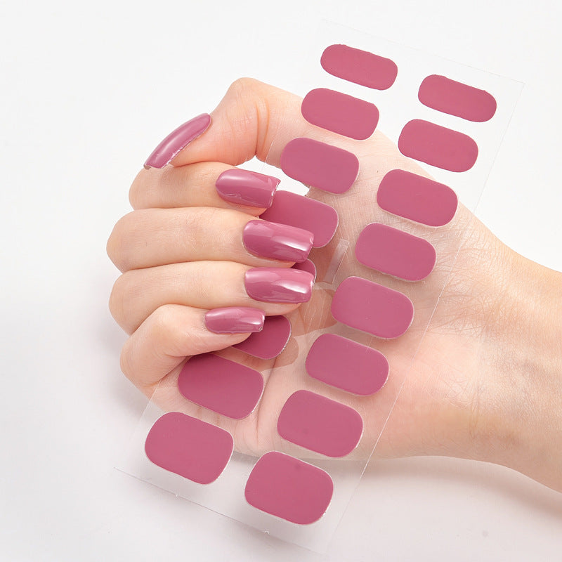 Pure Color 16 Nail Stickers minimum order quantity 3 pcs