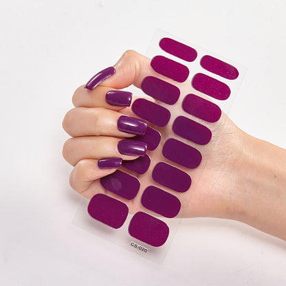 Pure Color 16 Nail Stickers minimum order quantity 3 pcs