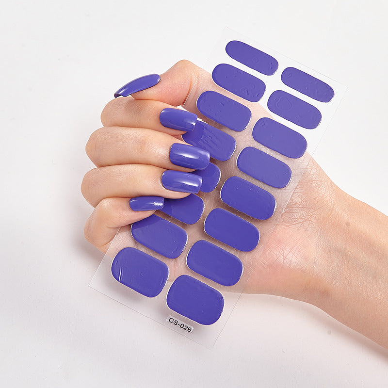 Pure Color 16 Nail Stickers minimum order quantity 3 pcs