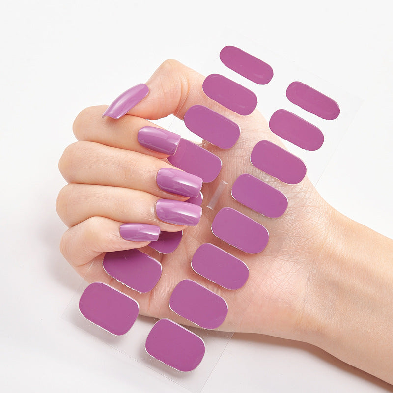 Pure Color 16 Nail Stickers minimum order quantity 3 pcs