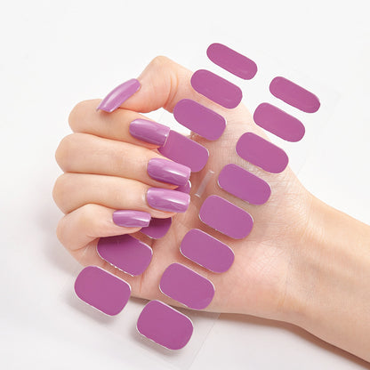 Pure Color 16 Nail Stickers minimum order quantity 3 pcs